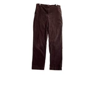 Lands End size 14T 33X31.5  brown corduroy pants elastic back waist straight